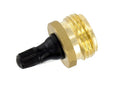 Brass RV Blow Out Plug with Black Valve Stem - Angle View | United RV Parts