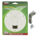 White Plastic RV Cable Hatch A10-2137VP - Packaging with Screws | United RV Parts
