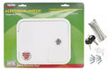 White Plastic RV Electrical Hatch A10-2150VP with Lock & Keys - Packaging Front View | United RV Parts