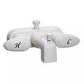 Biscuit White Valterra Catalina 4" RV Tub Diverter Faucet PF223261 - Front View | United RV Parts