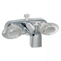Chrome Valterra Catalina 4" RV Tub Diverter Faucet with Acrylic Handles - Front Angle | United RV Parts