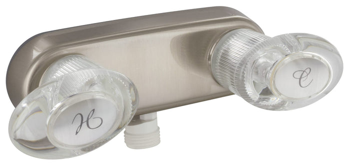 White Valterra Catalina 4 Inch RV Shower Valve - Side View | United RV Parts