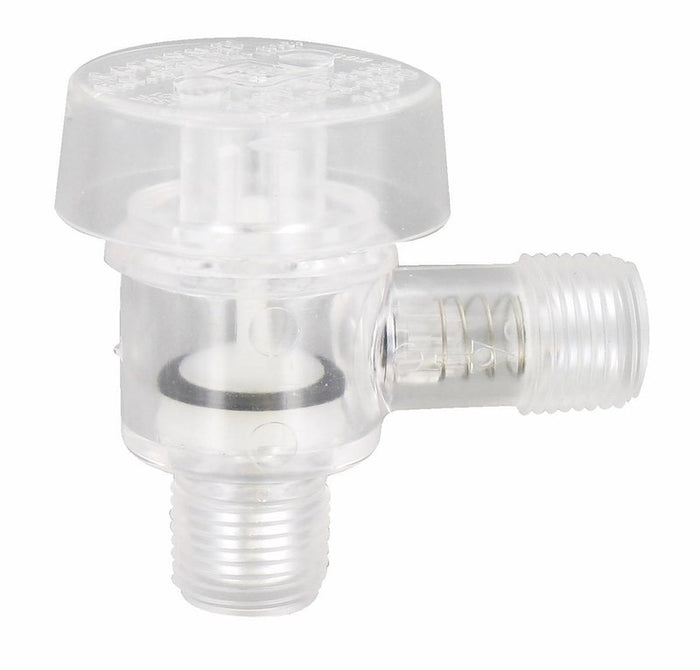 White Plastic RV Check Valve Vacuum Breaker A10-3050 - Side View | United RV Parts