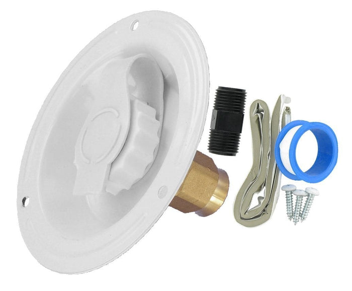 White Plastic RV City Water Inlet - Exploded View Parts | United RV Parts