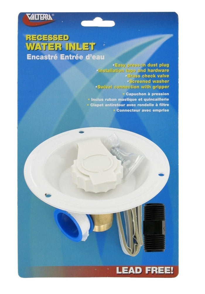 Valterra Recessed Water Inlet - Package View | United RV Parts