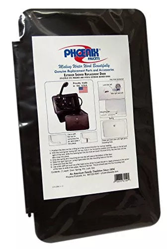 Valterra PF267002 Black Exterior Shower Door - Package View | United RV Parts
