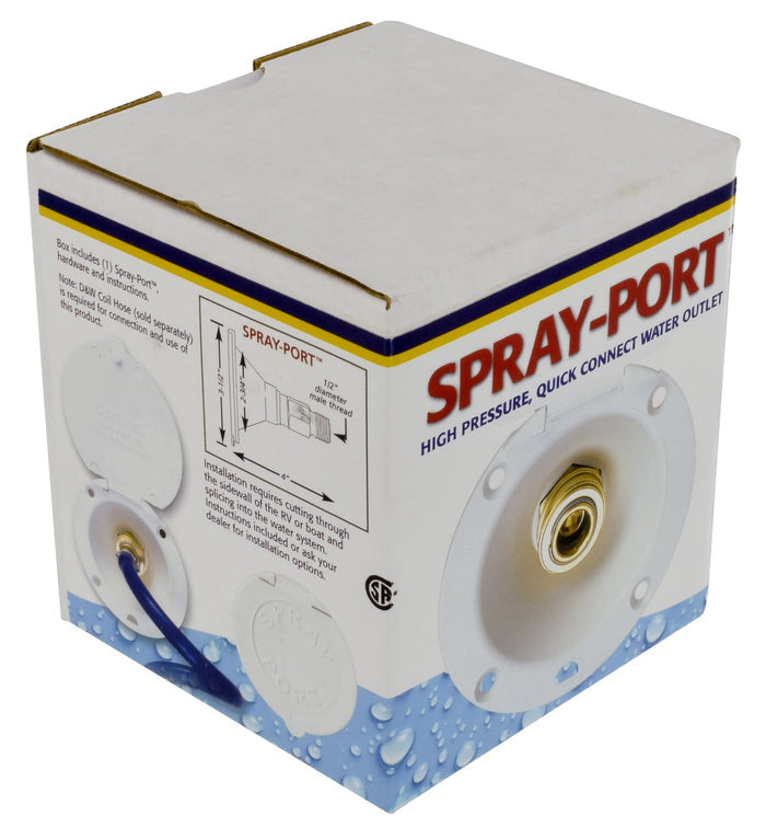 Valterra Spray-Port High Pressure Quick Connect Water Outlet - Retail Packaging | United RV Parts