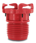 Red Plastic Valterra EZ Coupler RV Sewer Hose Adapter F02-3101 - Front View | United RV Parts