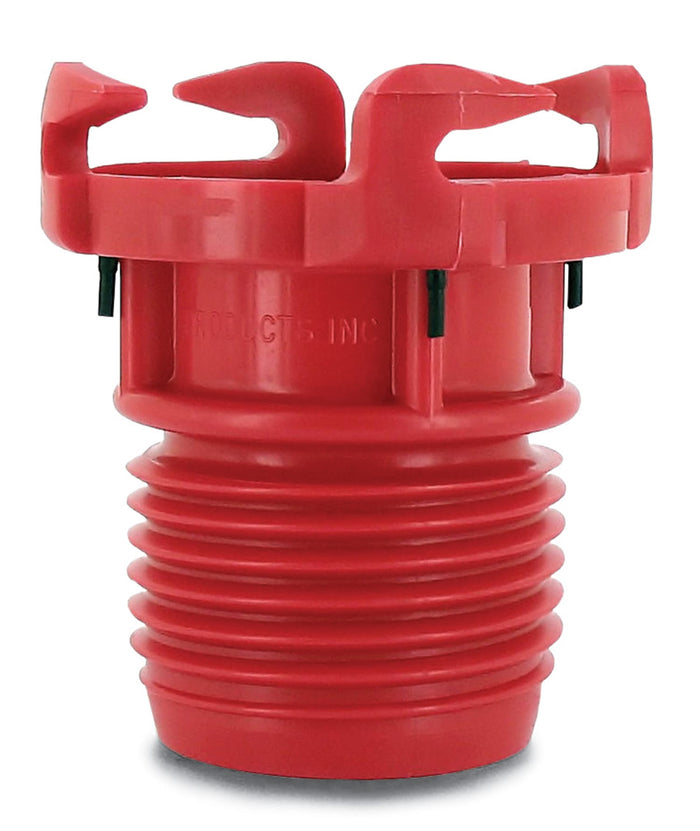 Red Plastic Valterra EZ Coupler RV Sewer Hose Adapter F02-3101 - Front View | United RV Parts