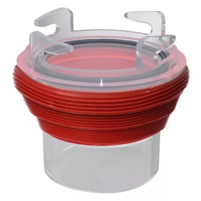 Red Valterra EZ Coupler Bayonet Sewer Fitting F02-3120 - Top View | United RV Parts