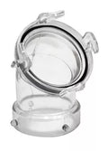 Clear Plastic RV Sewer Hose 45 Degree Bayonet Adapter T1026-1 - Isolated View | United RV Parts