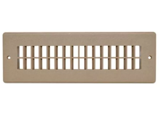 Light Beige Valterra Floor Register 2-1/4 x 10 - Top View | United RV Parts
