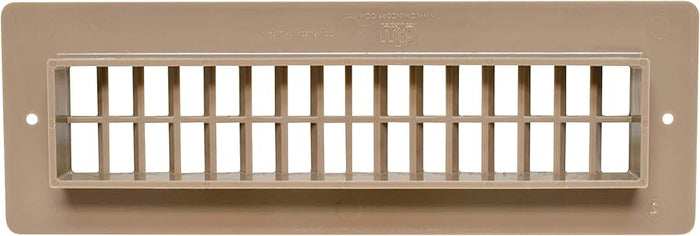 Light Beige Valterra A10-3365VP Floor Vent - Side Angle | United RV Parts