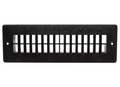 Black Valterra 2-1/4x10 Floor Register 2-Hole Louvered Vent - Front View | United RV Parts