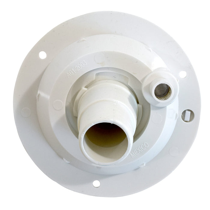 White Valterra RV Water Inlet - Bottom View Showing Threaded Connection | United RV Parts