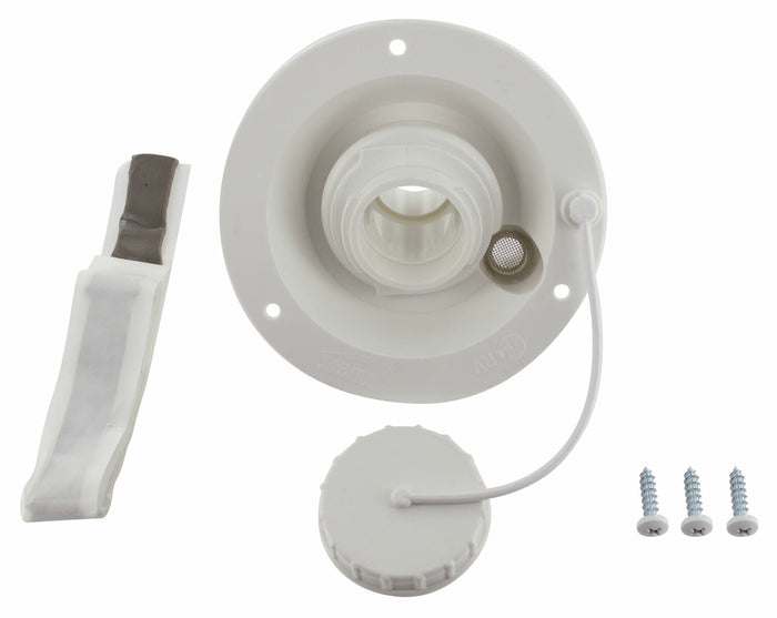 White Valterra Gravity Fill Water Inlet Kit - All Components Included | United RV Parts