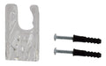 Clear Plastic Handheld Shower Wall Bracket with Mounting Screws - Parts View | United RV Parts