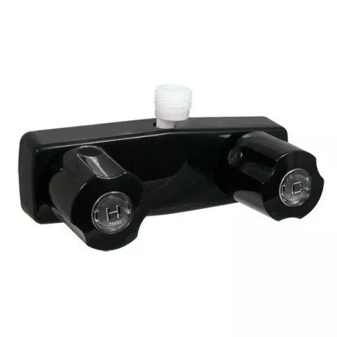 Black Valterra Phoenix 4" RV Shower Valve PF213741 - Front View | United RV Parts