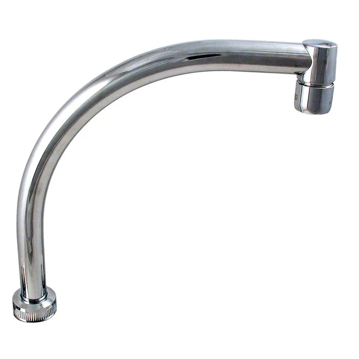 Chrome 8-Inch Hi-Arc RV Kitchen Faucet Spout PF281011 - Side Profile | United RV Parts