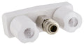 White Valterra RV Shower Valve with Quick Connect - Top Angle | United RV Parts
