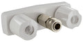White Valterra RV Shower Valve with Quick Connect - Side View | United RV Parts