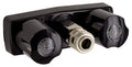 Black Valterra RV Shower Valve with Quick Connect - Angled Front View | United RV Parts