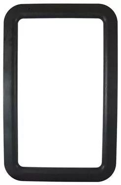 Black Plastic RV Entry Door Window Frame A77008 - Front View | United RV Parts