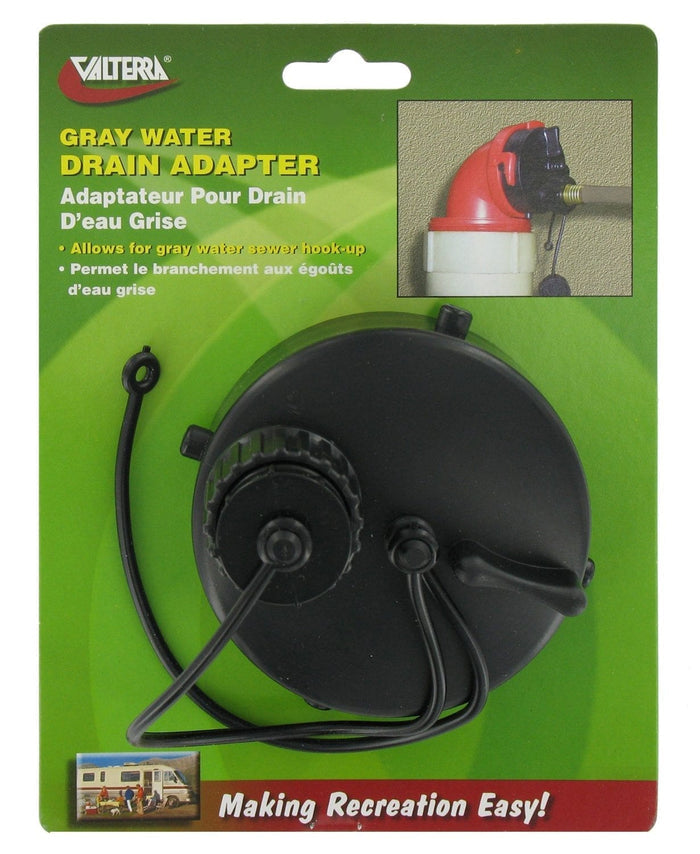 Valterra Gray Water Drain Adapter T1020-5VP - Product Packaging | United RV Parts