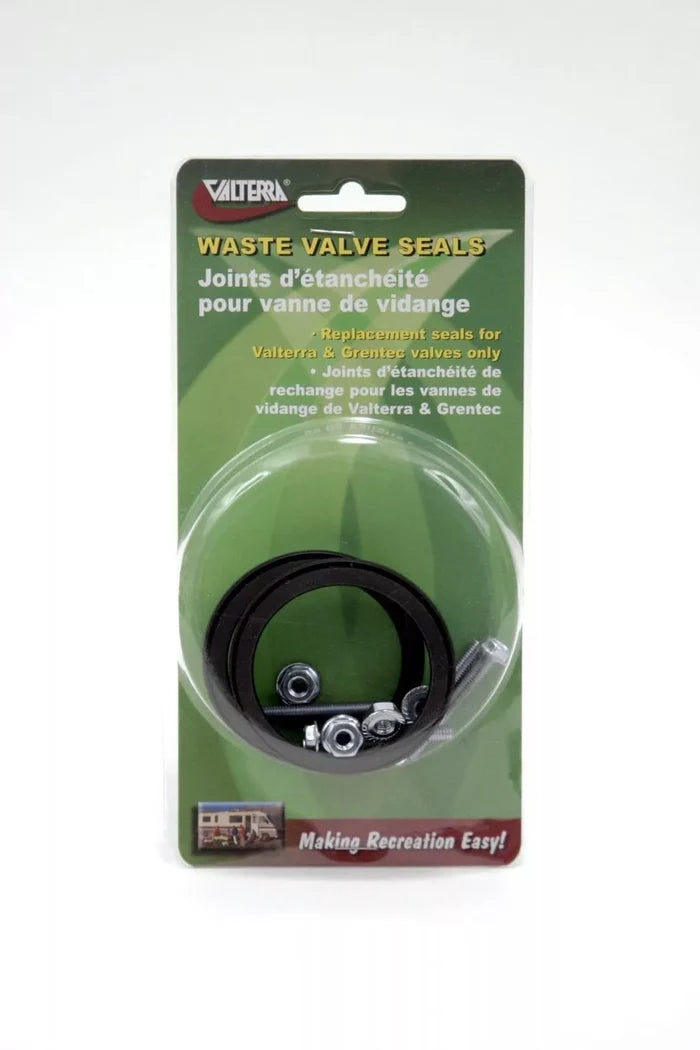 Valterra T1002-7VP Black Rubber RV Waste Valve Seal Kit - Front Packaging View | United RV Parts
