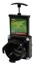 Black Valterra T58 Twist-On RV Sewer Hose Safety Dump Valve - Front View | United RV Parts