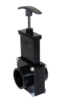 Black ABS RV Sewer Waste Valve T1001 - Side View | United RV Parts