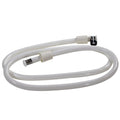 White Braided Vinyl RV Shower Hose 60-Inch Coiled View - Valterra PF276016 | United RV Parts