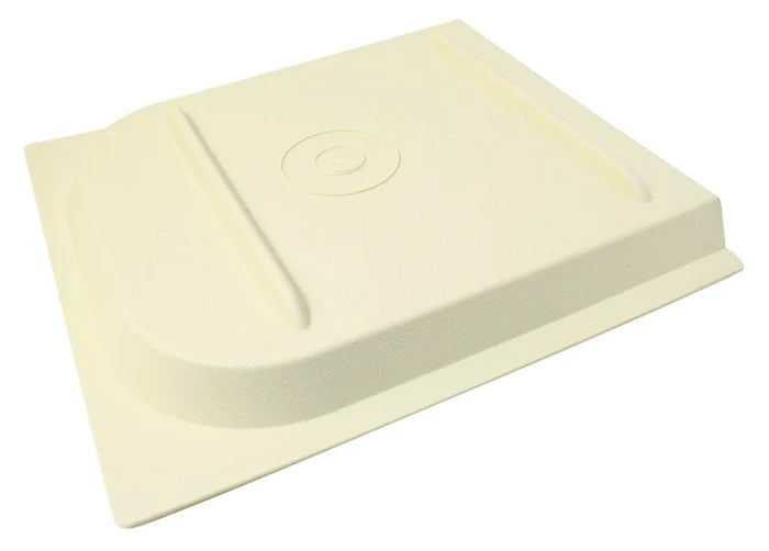 Ivory Plastic RV Screen Door Slide P Series A77019 - Angled Top View | United RV Parts