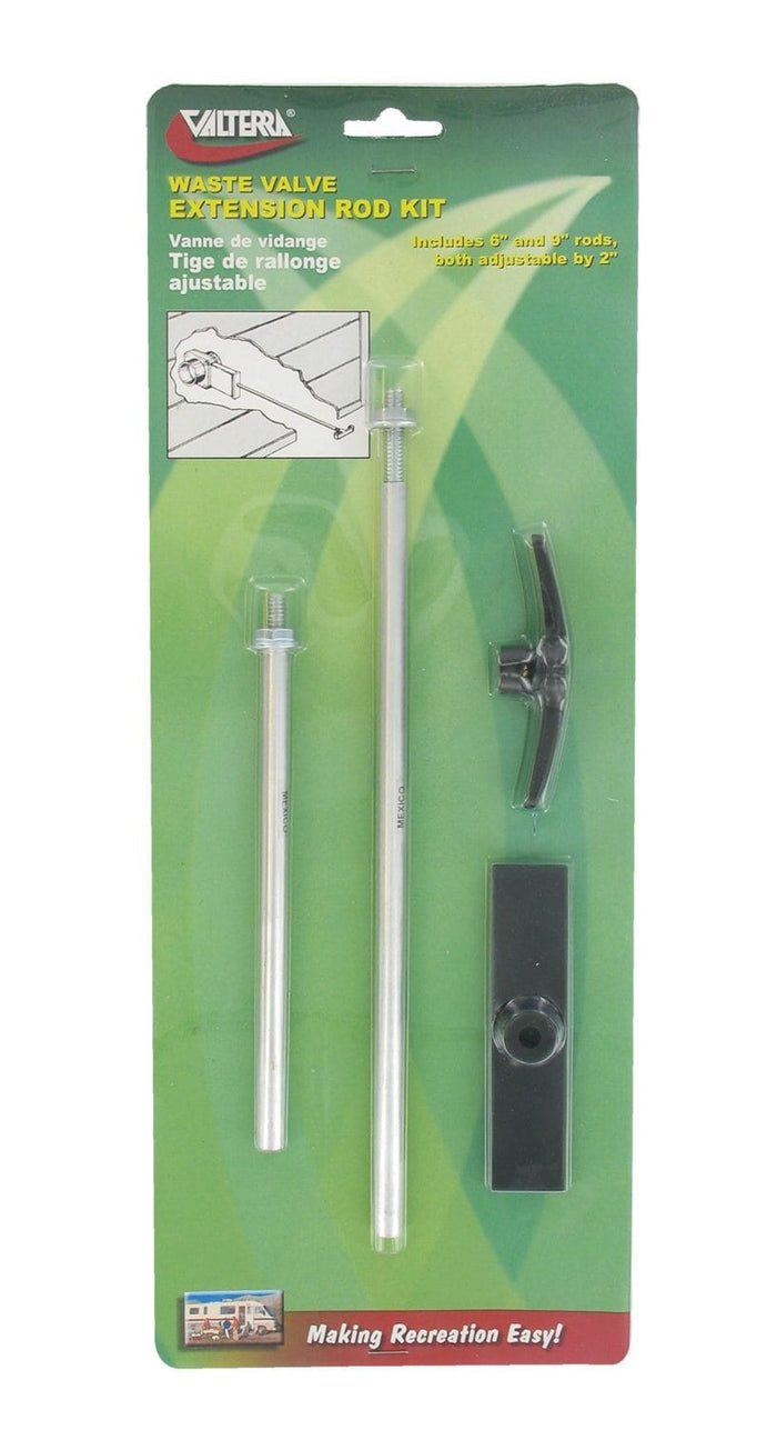 Valterra Waste Valve Extension Rod Kit T1046-12VP Package - Front View | United RV Parts