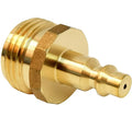 Brass RV Water Blow Out Plug with Quick Connect Fitting - Angle View | United RV Parts