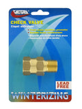 Brass Valterra Water Heater Check Valve 1/2 Inch MPT x FPT - Package View | United RV Parts