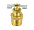 Valterra A10-4003VP Brass Water Heater Drain Valve 1/2 Inch - Front View | United RV Parts