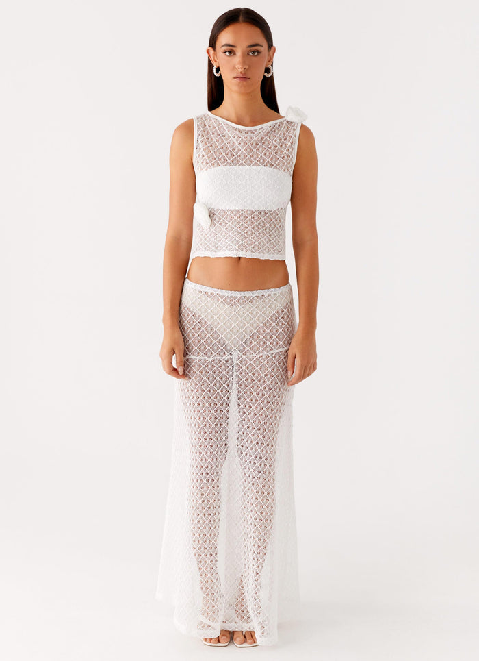 Velli Crochet Top White 1 Peppermayo