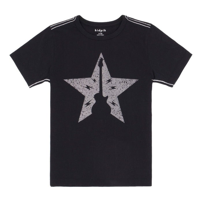 Vinyl Guitar Contrast Stitch Tee