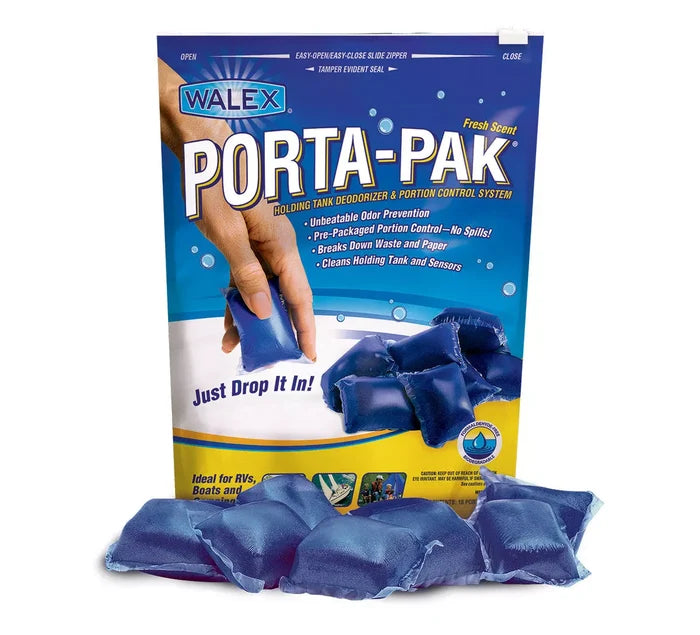 Blue Walex Porta-Pak RV Toilet Freshener 10-Pack - Front View | United RV Parts
