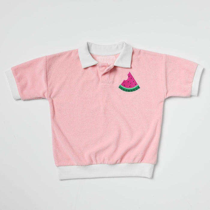 Watermelon Terry Polo