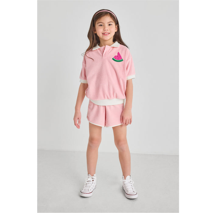 Watermelon Terry Polo