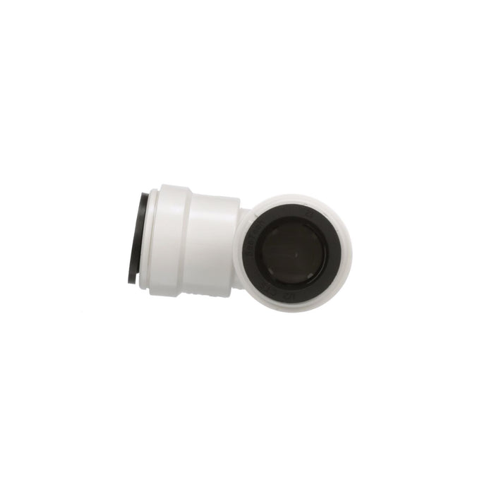 White Plastic Watts AquaLock 1/2" CTS Push-to-Connect Elbow - Front Port Detail | United RV Parts