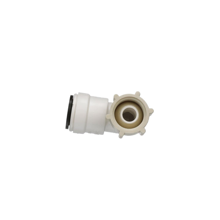 White Plastic Swivel Elbow Fitting - Top View | United RV Parts