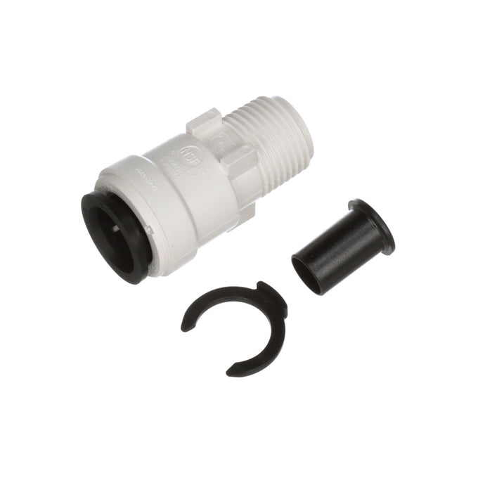 White Plastic AquaLock Male Adapter Kit with Components - Exploded View | United RV Parts