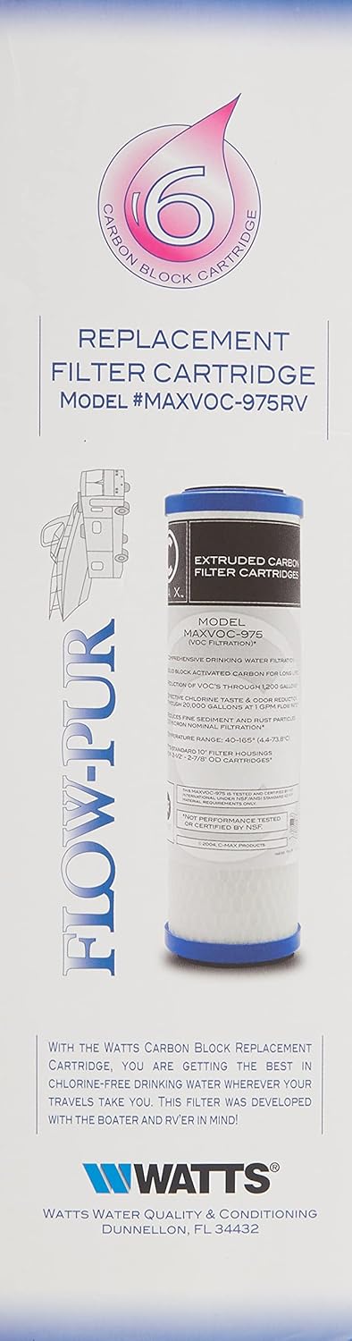 Watts MAXVOC-975RV RV Water Filter Replacement Cartridge - Product Package | United RV Parts