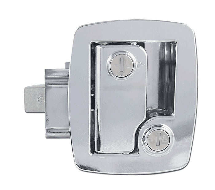 Chrome Wesco RV Entry Door Lock 43610-00 - Front View | United RV Parts