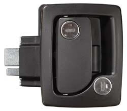 Black RV Entry Door Lock - Front View | United RV Parts