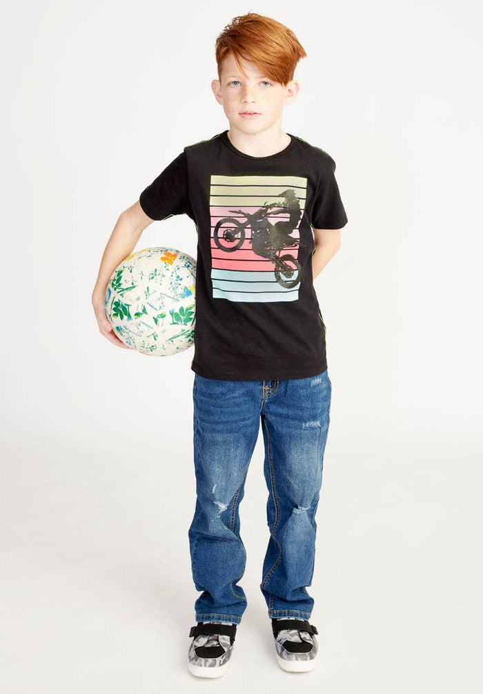Wheelie Contrast Stitch Tee