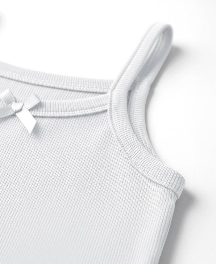 White Ribbed Cami Top